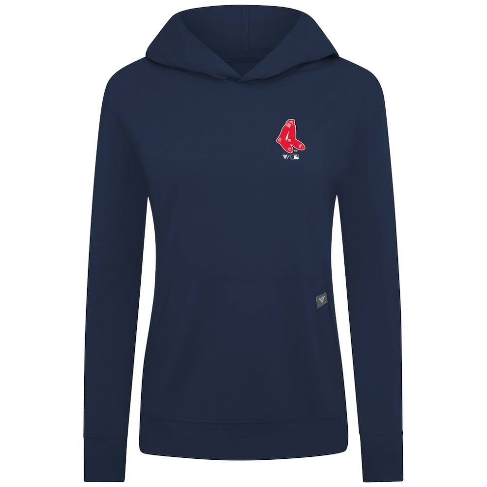 Boston Red Sox Levelwear Women's Cooperstown Collection Relay Core Logo Pullover Hoodie - Navy - MLB Online