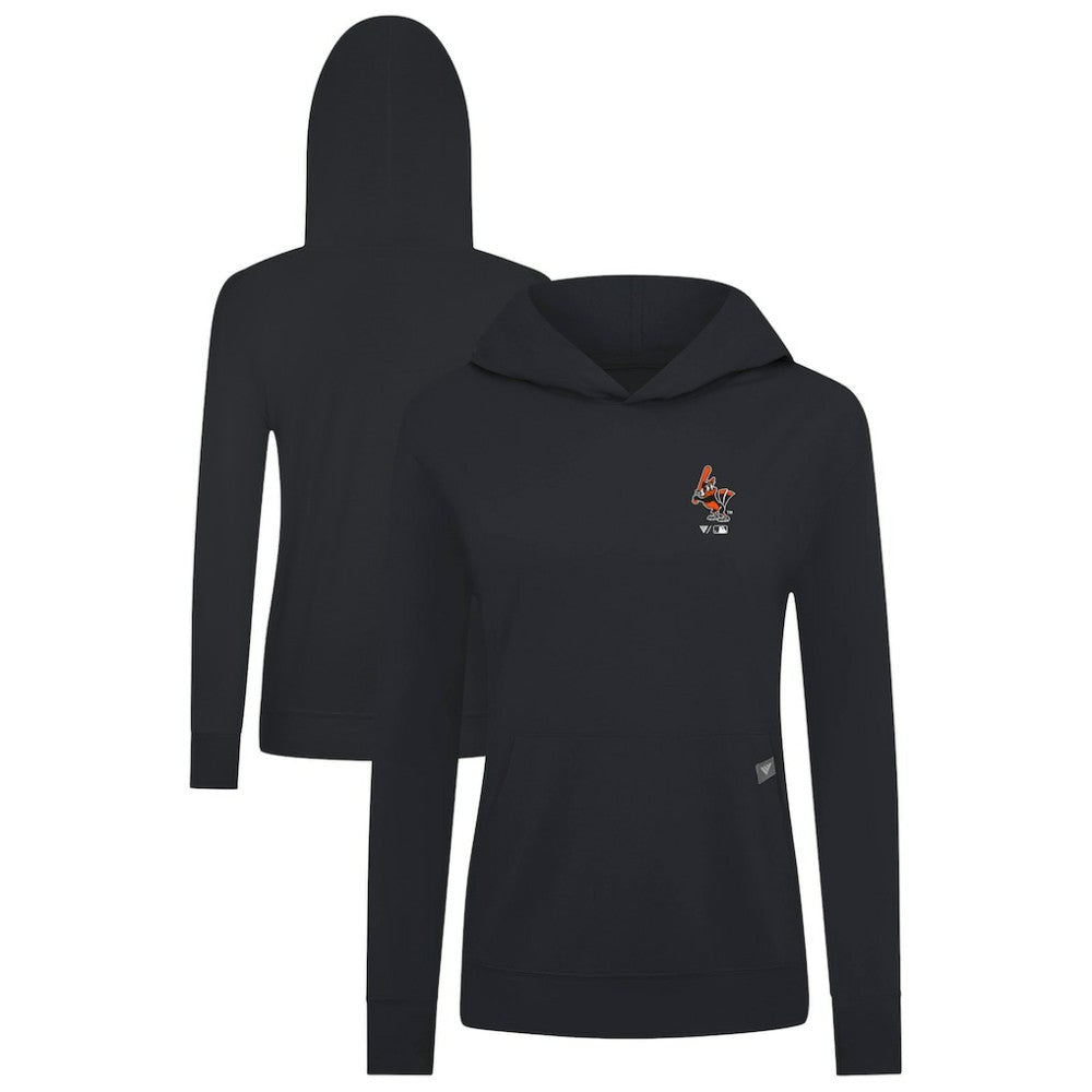 Baltimore Orioles Levelwear Women's Cooperstown Collection Relay Core Logo Pullover Hoodie - Black - MLB Sale