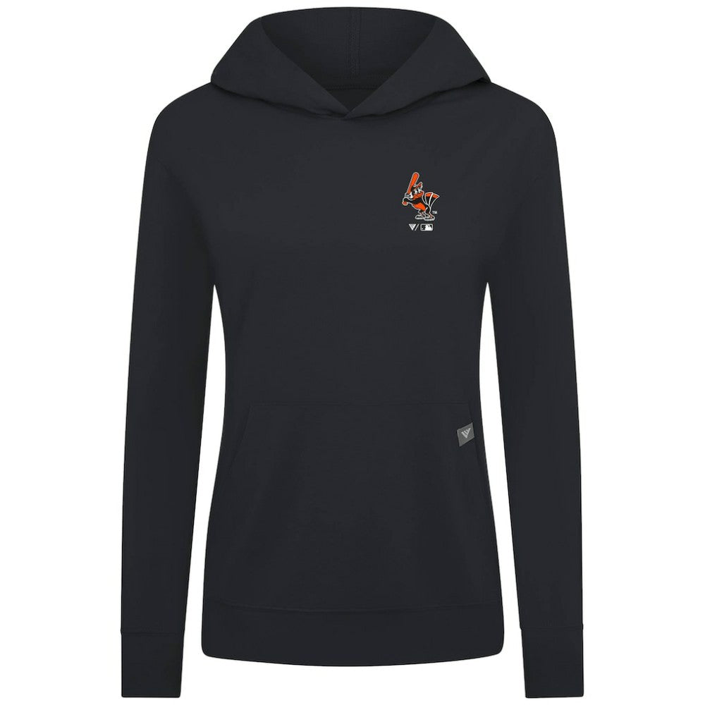 Baltimore Orioles Levelwear Women's Cooperstown Collection Relay Core Logo Pullover Hoodie - Black - MLB Sale