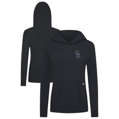 Colorado Rockies Levelwear Women's Cooperstown Collection Relay Core Logo Pullover Hoodie - Black - MLB on Sale