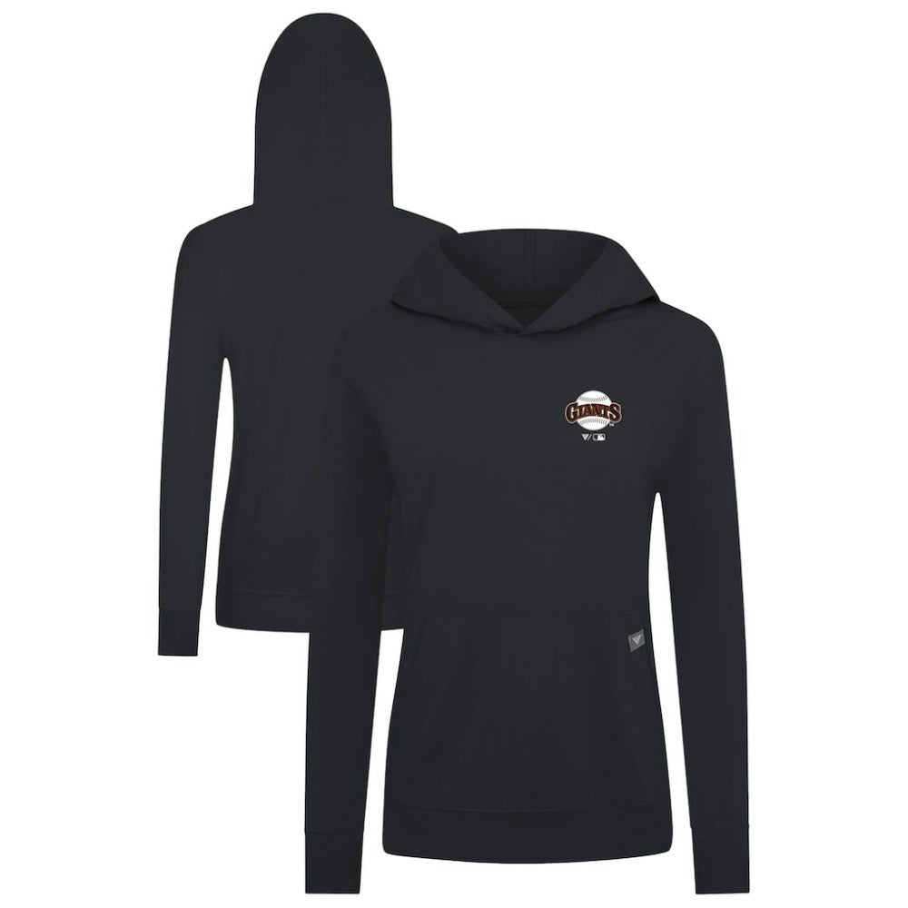 San Francisco Giants Levelwear Women's Cooperstown Collection Relay Core Logo Pullover Hoodie - Black - MLB Online