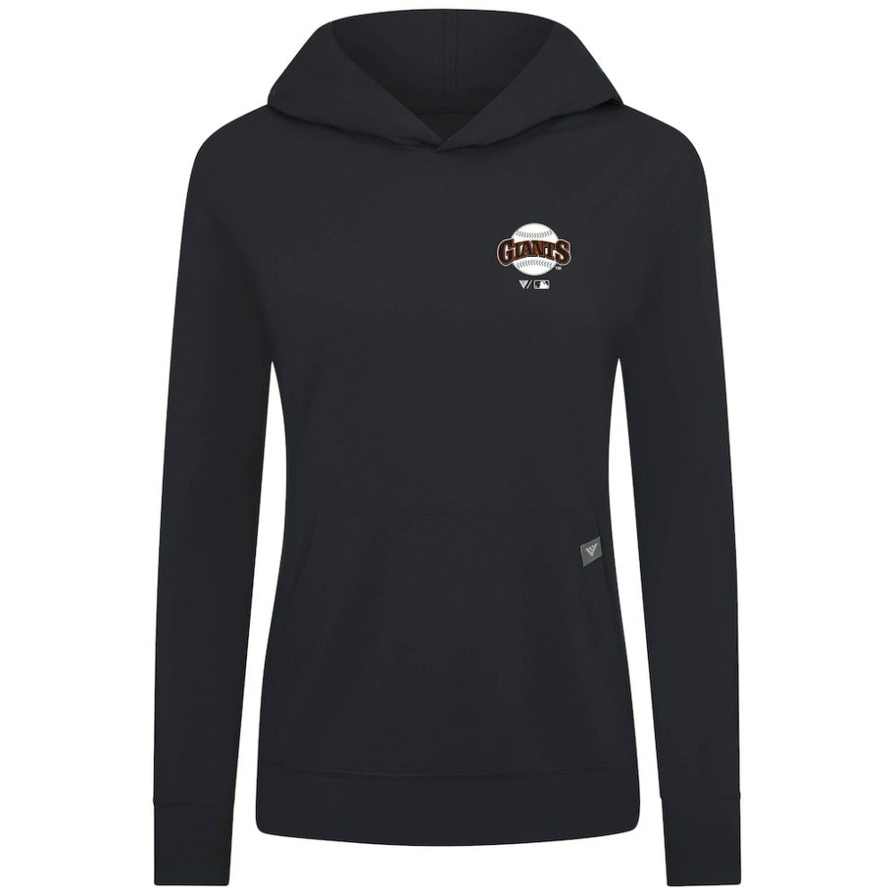 San Francisco Giants Levelwear Women's Cooperstown Collection Relay Core Logo Pullover Hoodie - Black - MLB Online