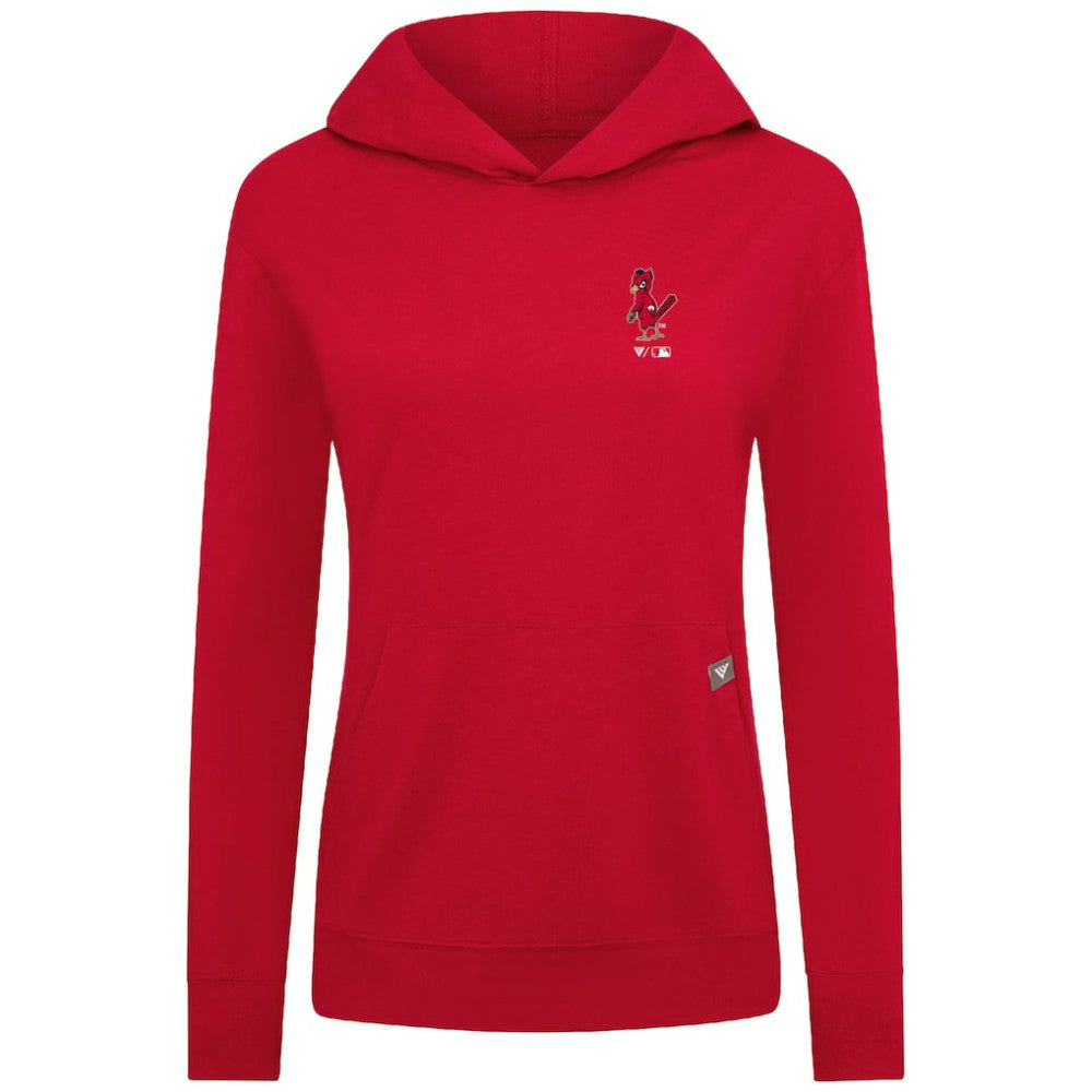 St. Louis Cardinals Levelwear Women's Cooperstown Collection Relay Core Logo Pullover Hoodie - Red - MLB Discount