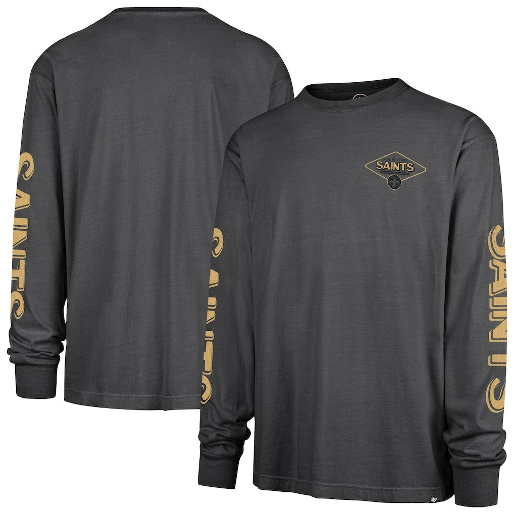 47 brand New Orleans Saints '47 Cairn Ravine Foundation Long Sleeve T-Shirt Black