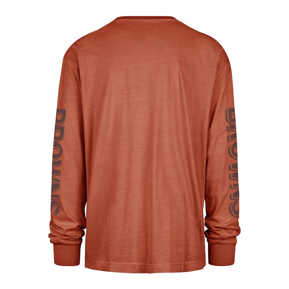 47 brand Cleveland Browns '47 Cairn Ravine Foundation Throwback Long Sleeve T-Shirt Orange
