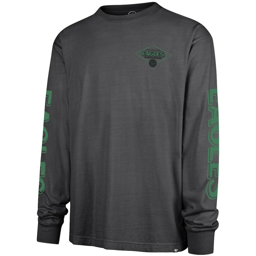 47 brand Philadelphia Eagles '47 Cairn Ravine Foundation Throwback Long Sleeve T-Shirt Black