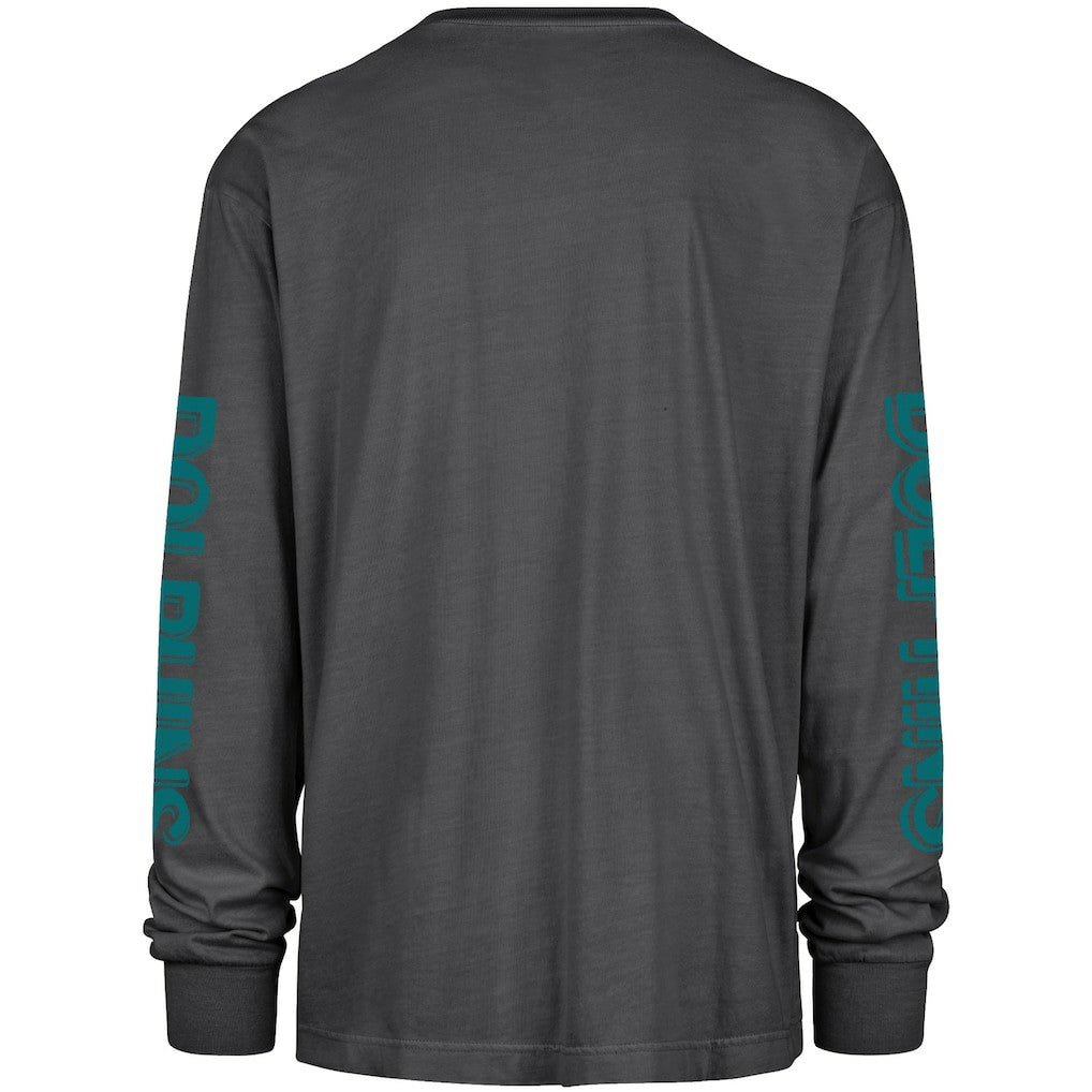 47 brand Miami Dolphins '47 Cairn Ravine Foundation Throwback Long Sleeve T-Shirt Black