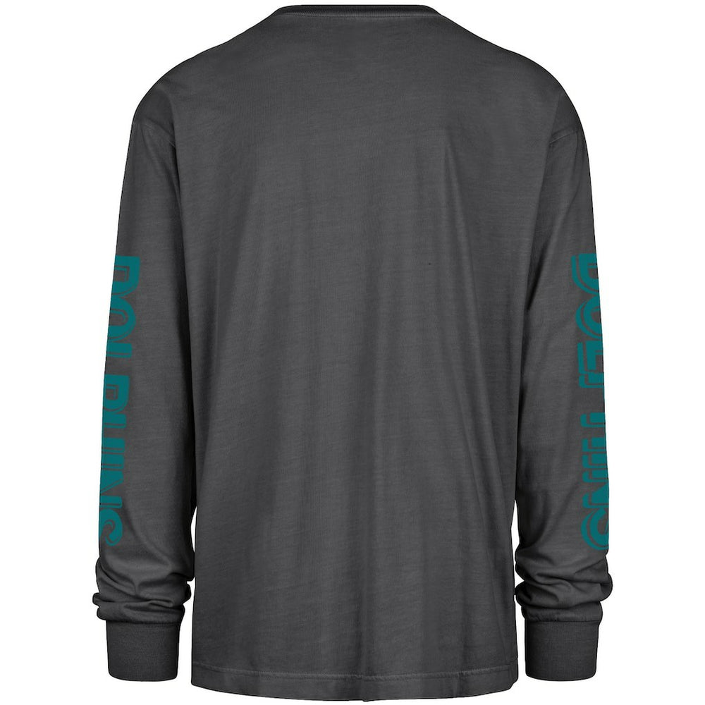 47 brand Miami Dolphins '47 Cairn Ravine Foundation Throwback Long Sleeve T-Shirt Black