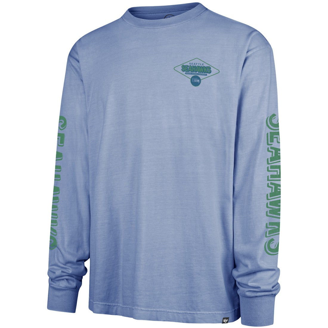 47 brand Seattle Seahawks '47 Cairn Ravine Foundation Throwback Long Sleeve T-Shirt Blue