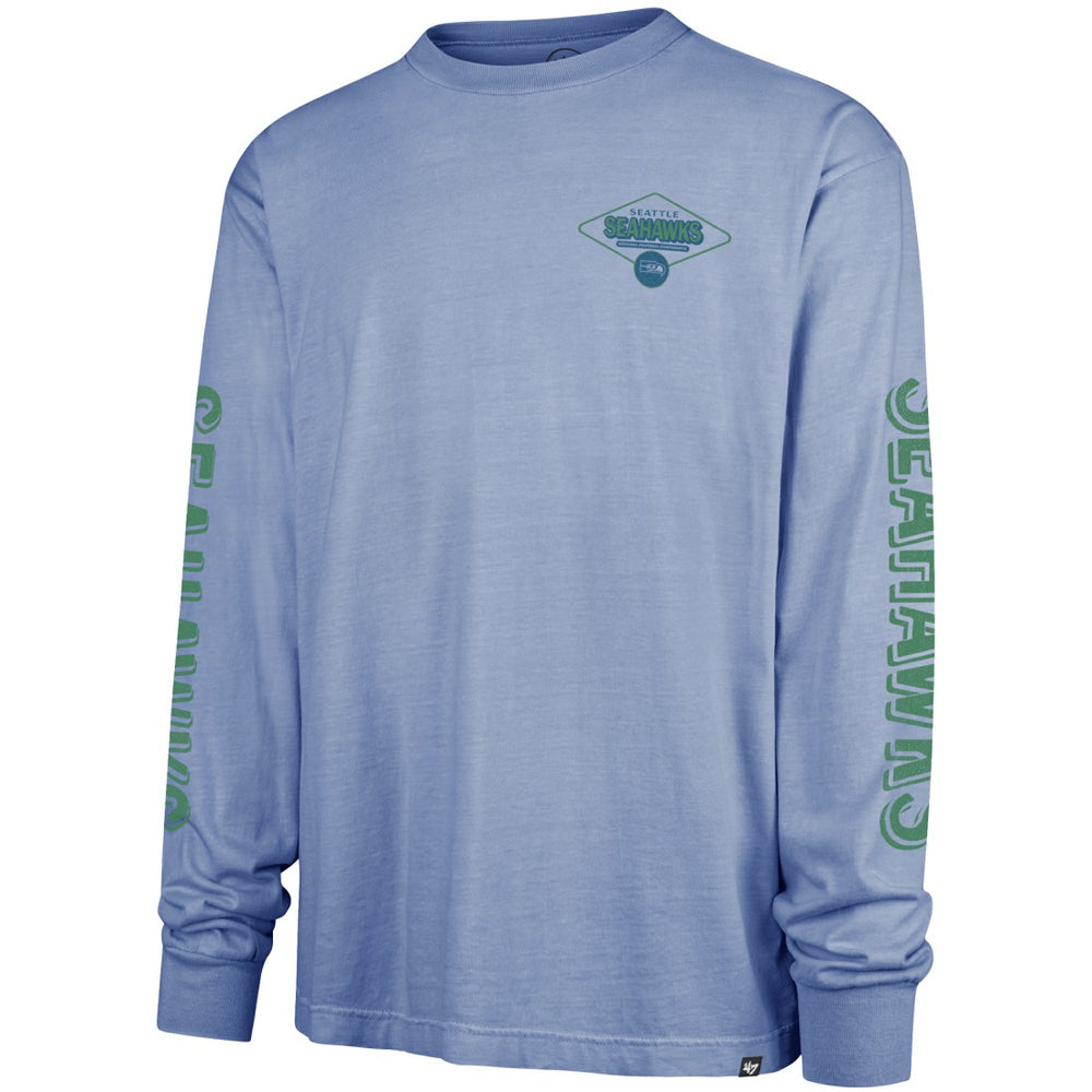 47 brand Seattle Seahawks '47 Cairn Ravine Foundation Throwback Long Sleeve T-Shirt Blue