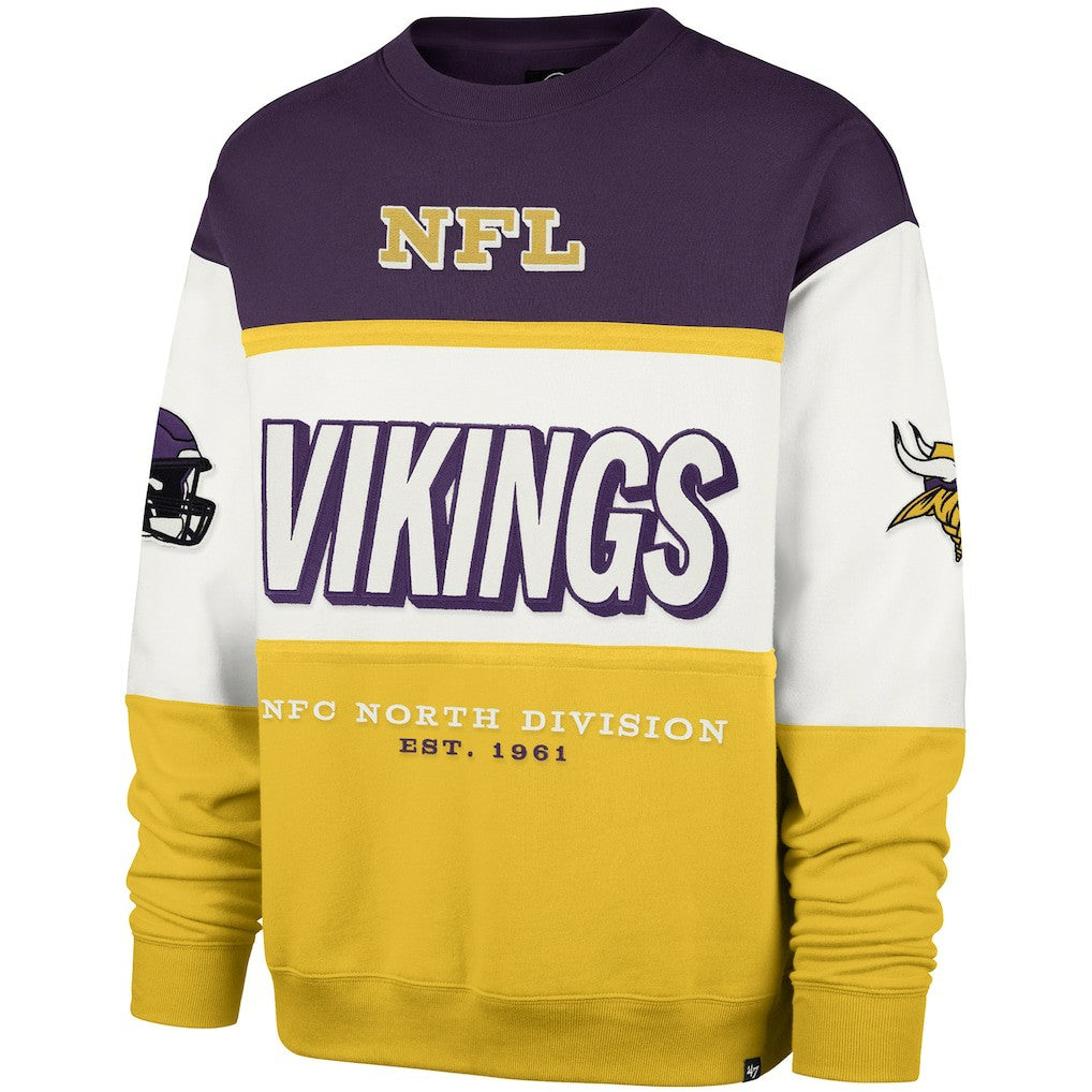 47 brand Minnesota Vikings '47 Breeze Maximalist Sweatshirt Purple/Gold