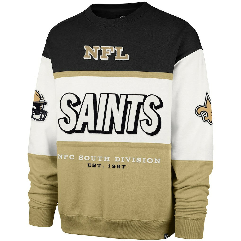 47 brand New Orleans Saints '47 Breeze Maximalist Sweatshirt Black/Gold