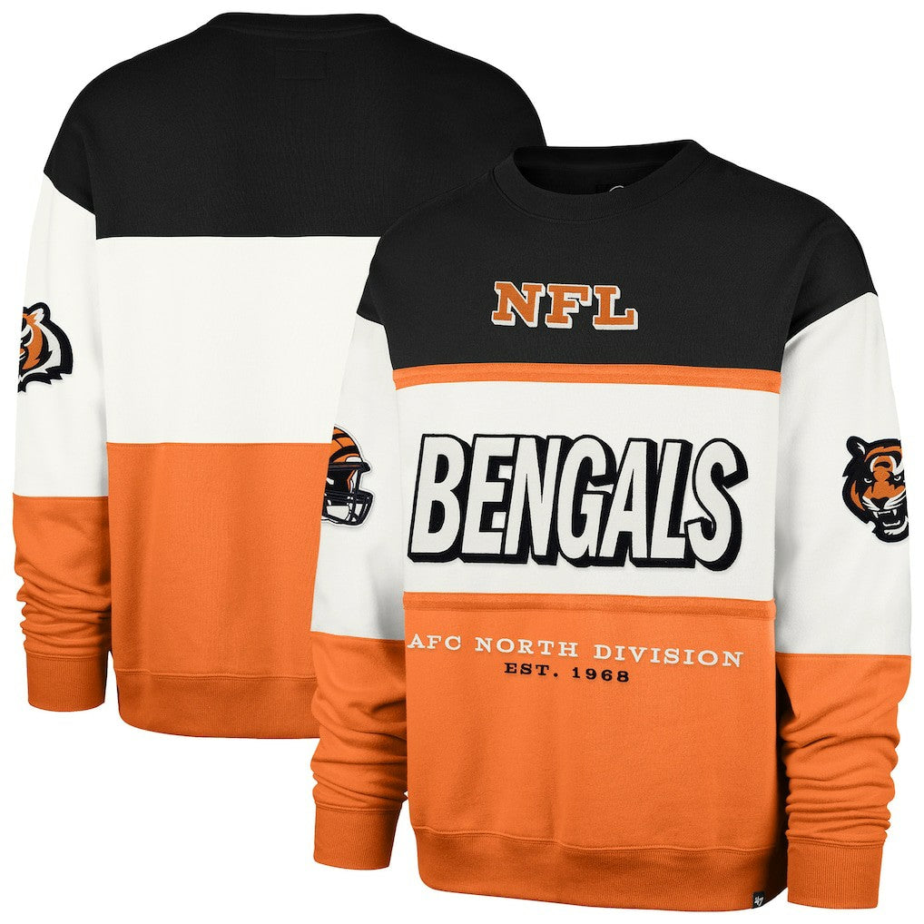 47 brand Cincinnati Bengals '47 Breeze Maximalist Sweatshirt Black/Orange