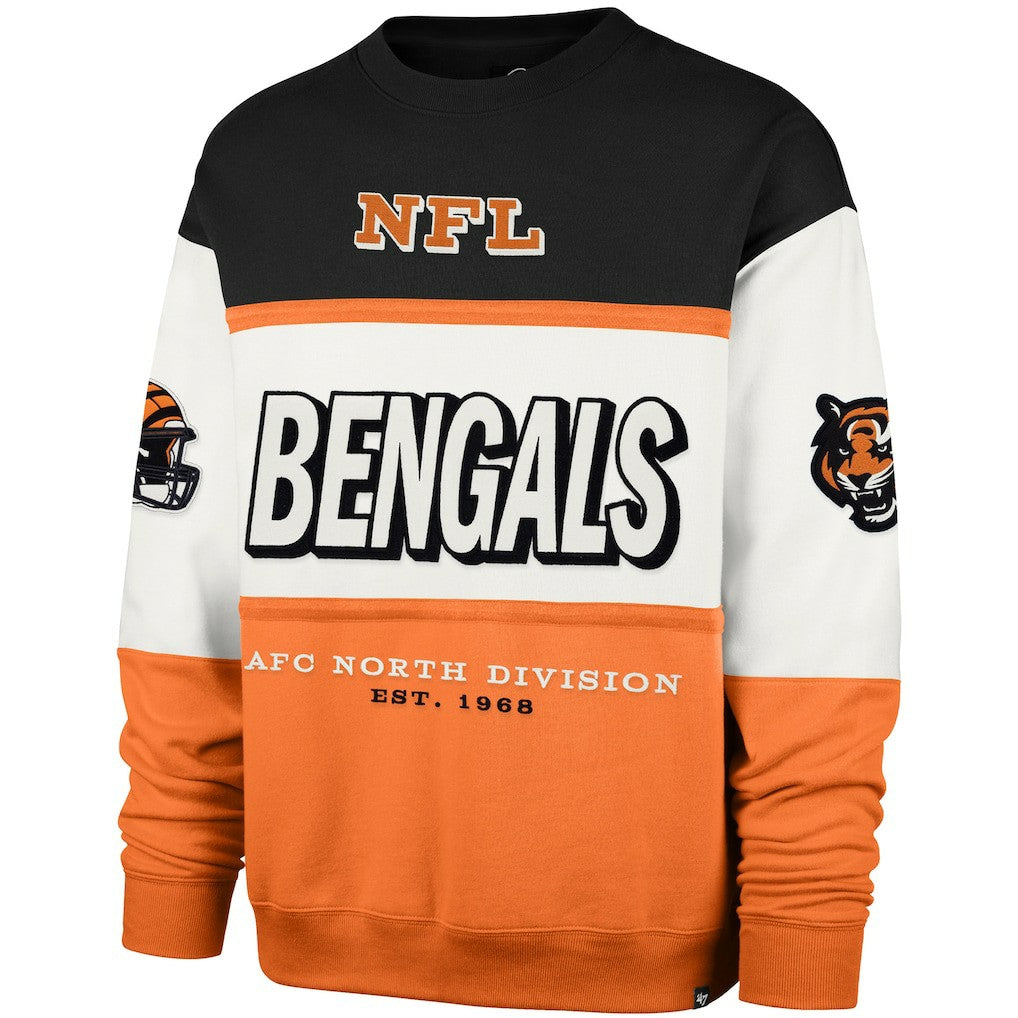 47 brand Cincinnati Bengals '47 Breeze Maximalist Sweatshirt Black/Orange
