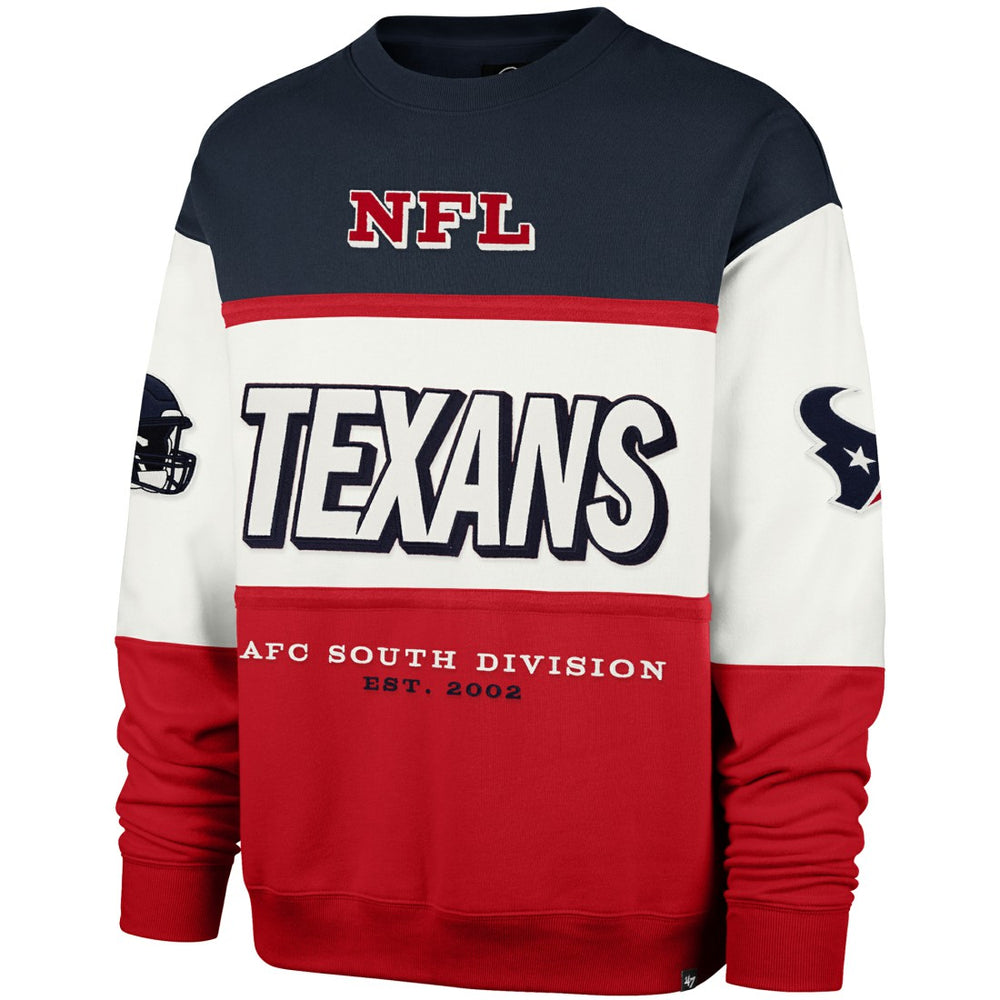 47 brand Houston Texans '47 Breeze Maximalist Sweatshirt Navy/Red