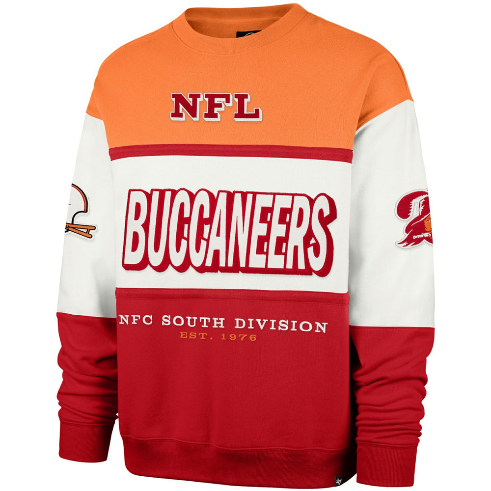 47 brand Tampa Bay Buccaneers '47 Throwback Breeze Maximalist Sweatshirt Orange/Red