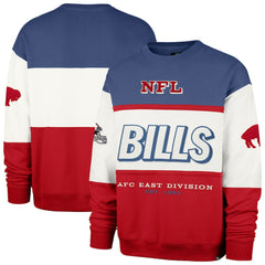 47 brand Buffalo Bills '47 Throwback Breeze Maximalist Sweatshirt Royal/Red