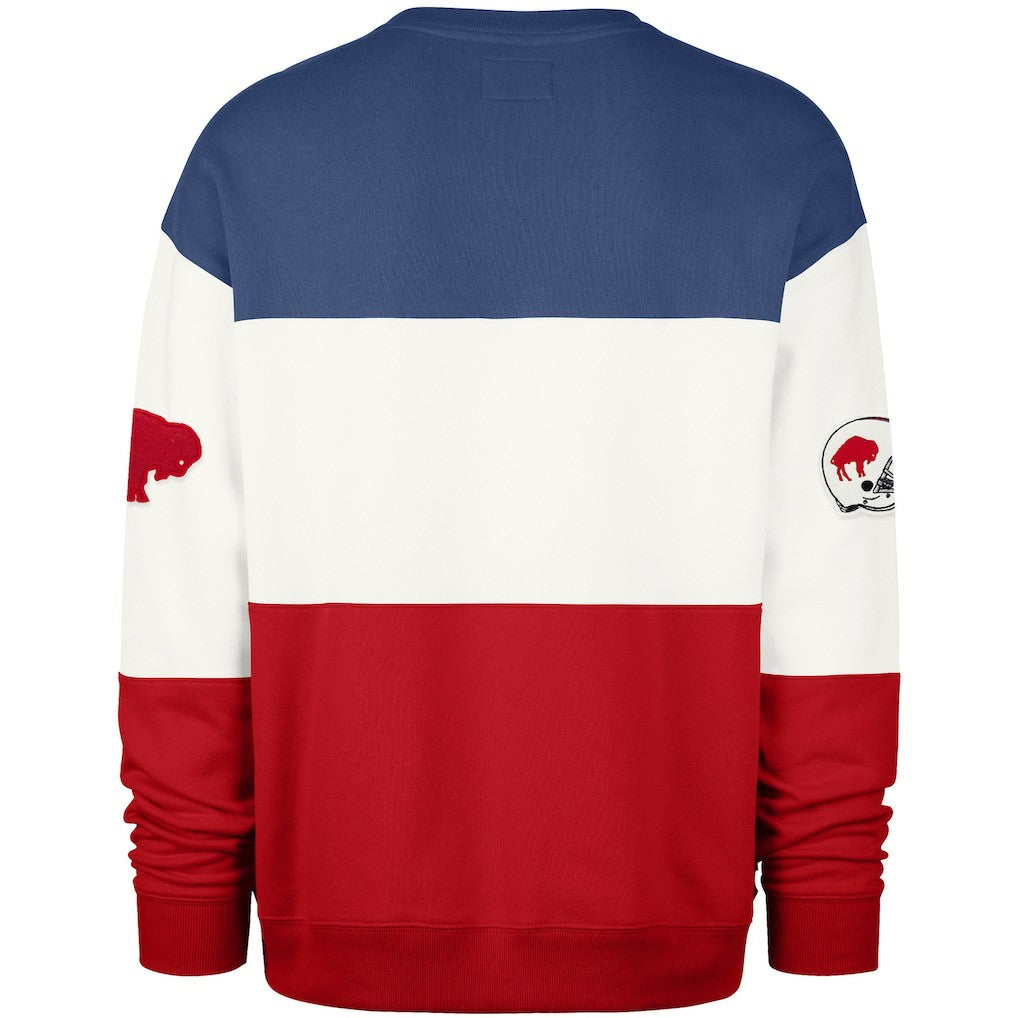 47 brand Buffalo Bills '47 Throwback Breeze Maximalist Sweatshirt Royal/Red
