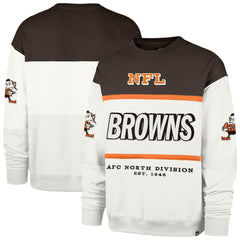 47 brand Cleveland Browns '47 Throwback Breeze Maximalist Sweatshirt White