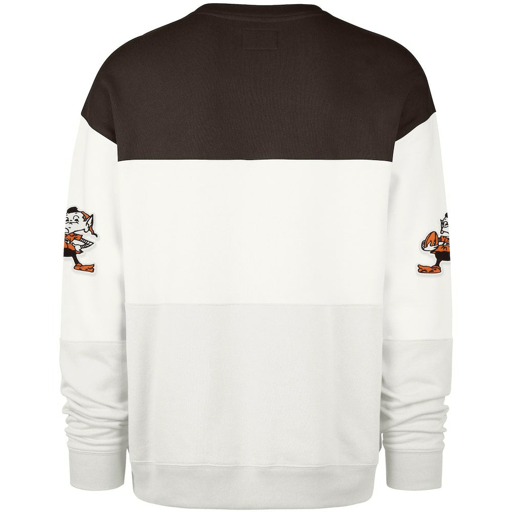 47 brand Cleveland Browns '47 Throwback Breeze Maximalist Sweatshirt White