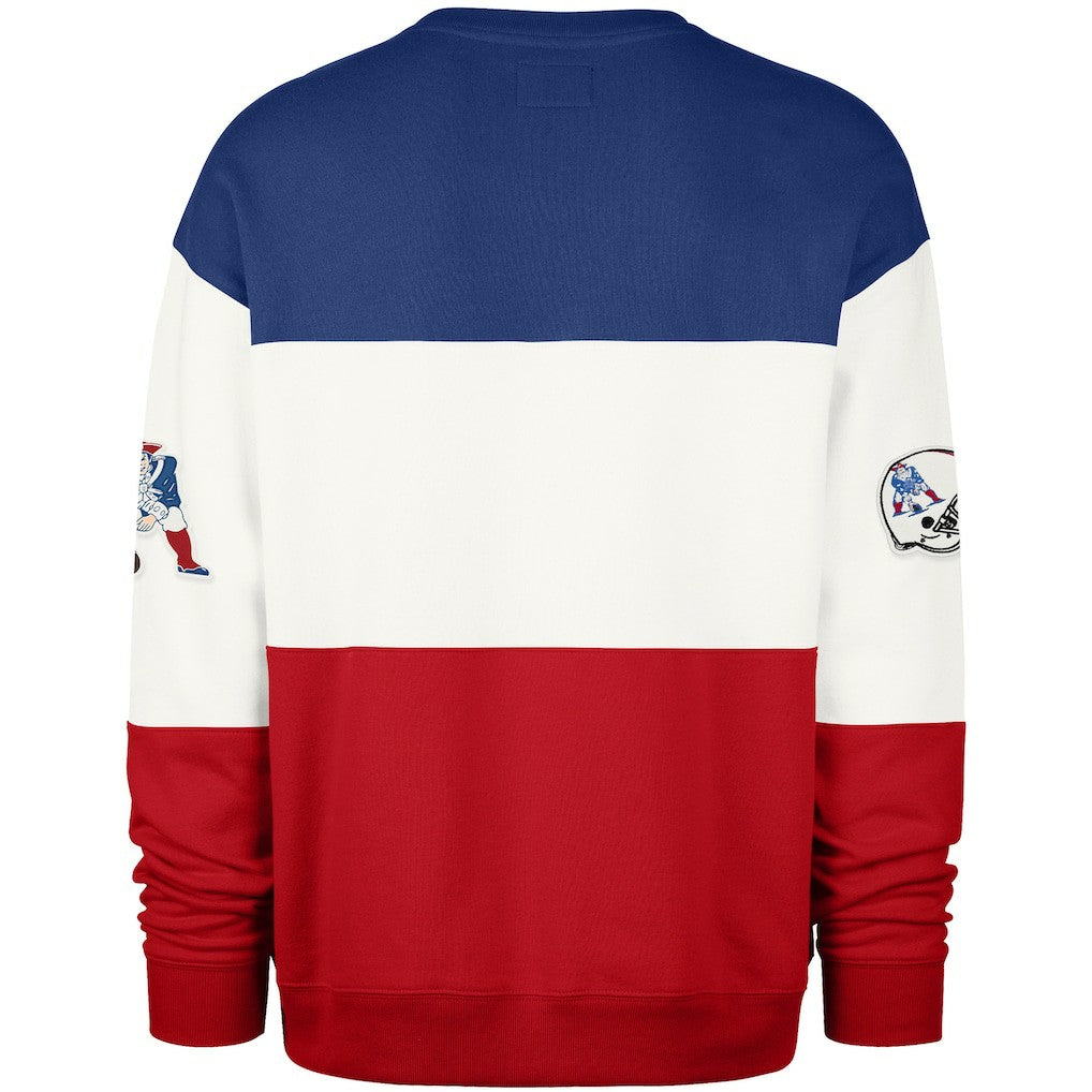47 brand New England Patriots '47 Throwback Breeze Maximalist Sweatshirt Royal/Red