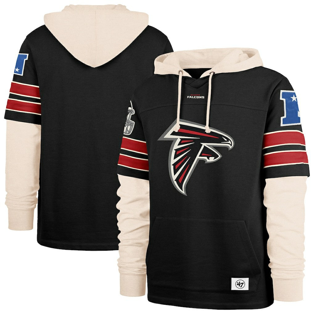 47 brand Atlanta Falcons '47 Split Zone Cornerback Duo Hoodie Black