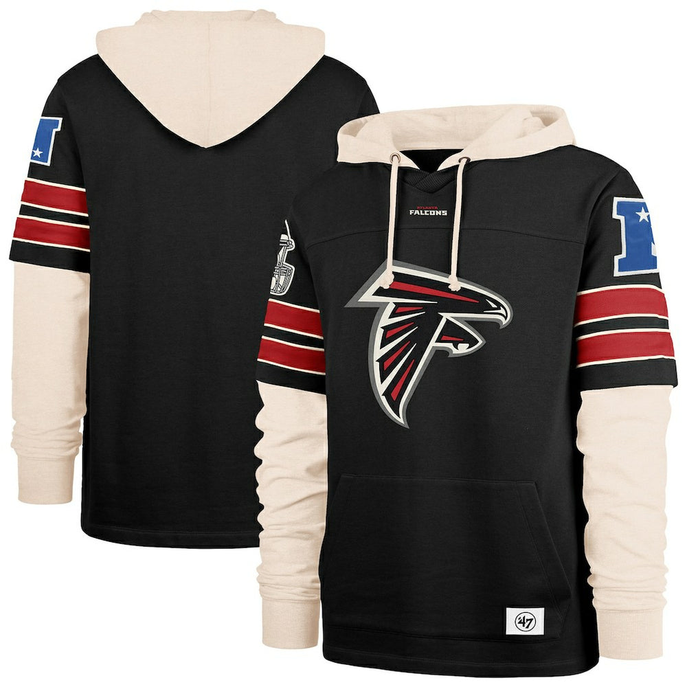 47 brand Atlanta Falcons '47 Split Zone Cornerback Duo Hoodie Black