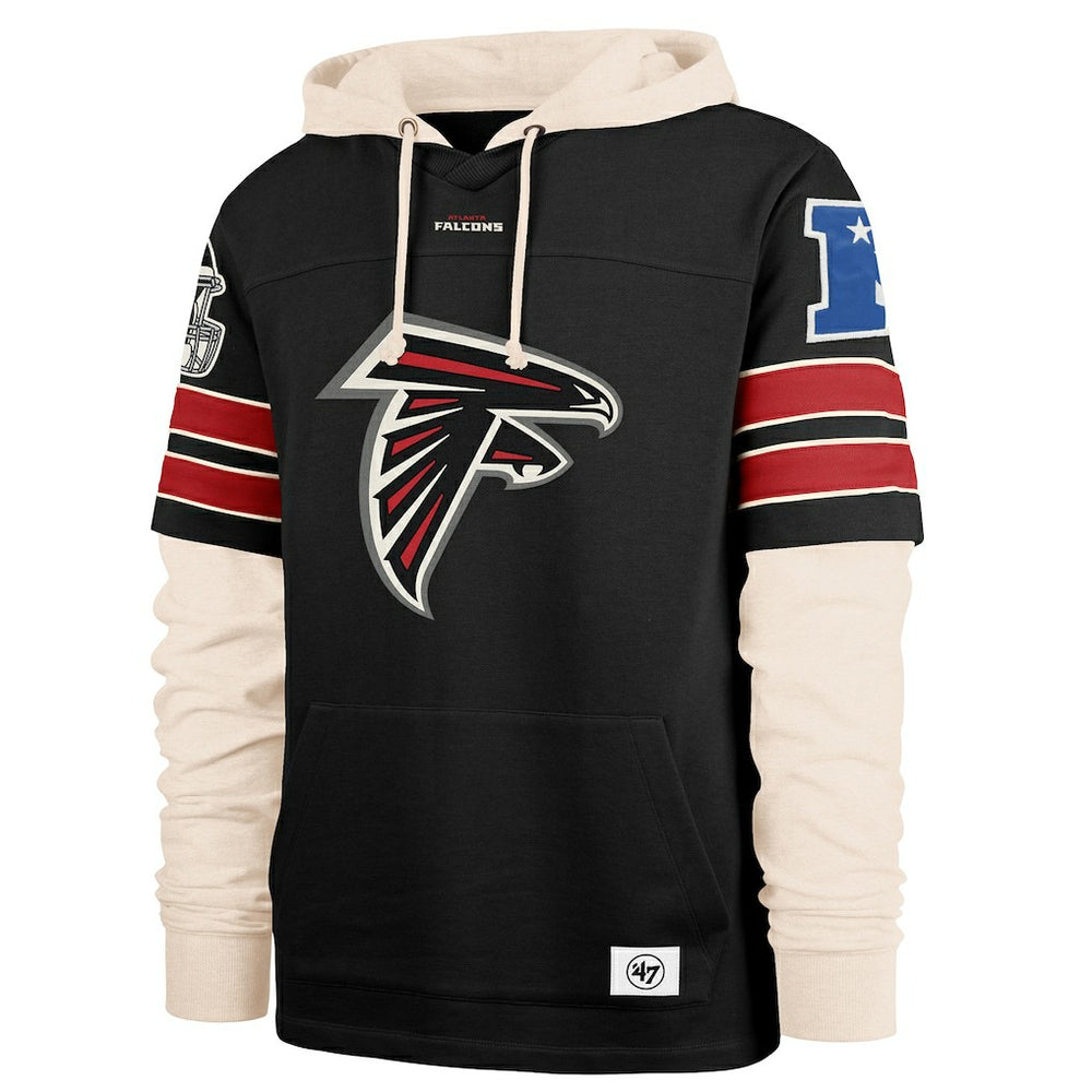 47 brand Atlanta Falcons '47 Split Zone Cornerback Duo Hoodie Black