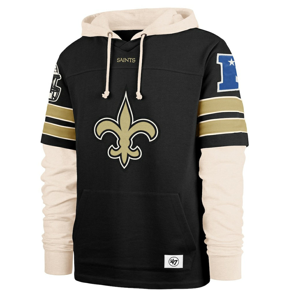 47 brand New Orleans Saints '47 Split Zone Cornerback Duo Hoodie Black