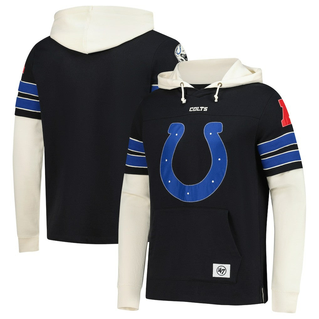 47 brand Indianapolis Colts '47 Split Zone Cornerback Duo Hoodie Black