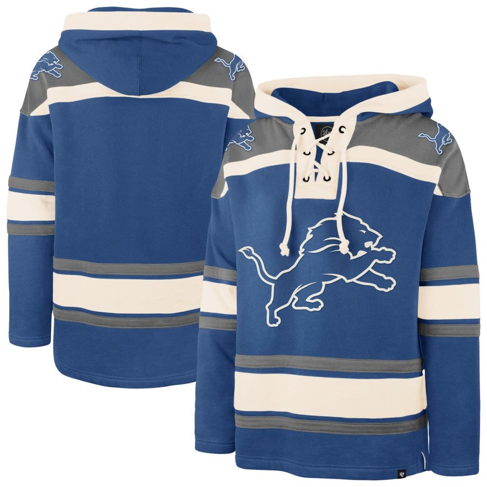 47 brand Detroit Lions '47 Men's Superior Lacer Hoodie Blue