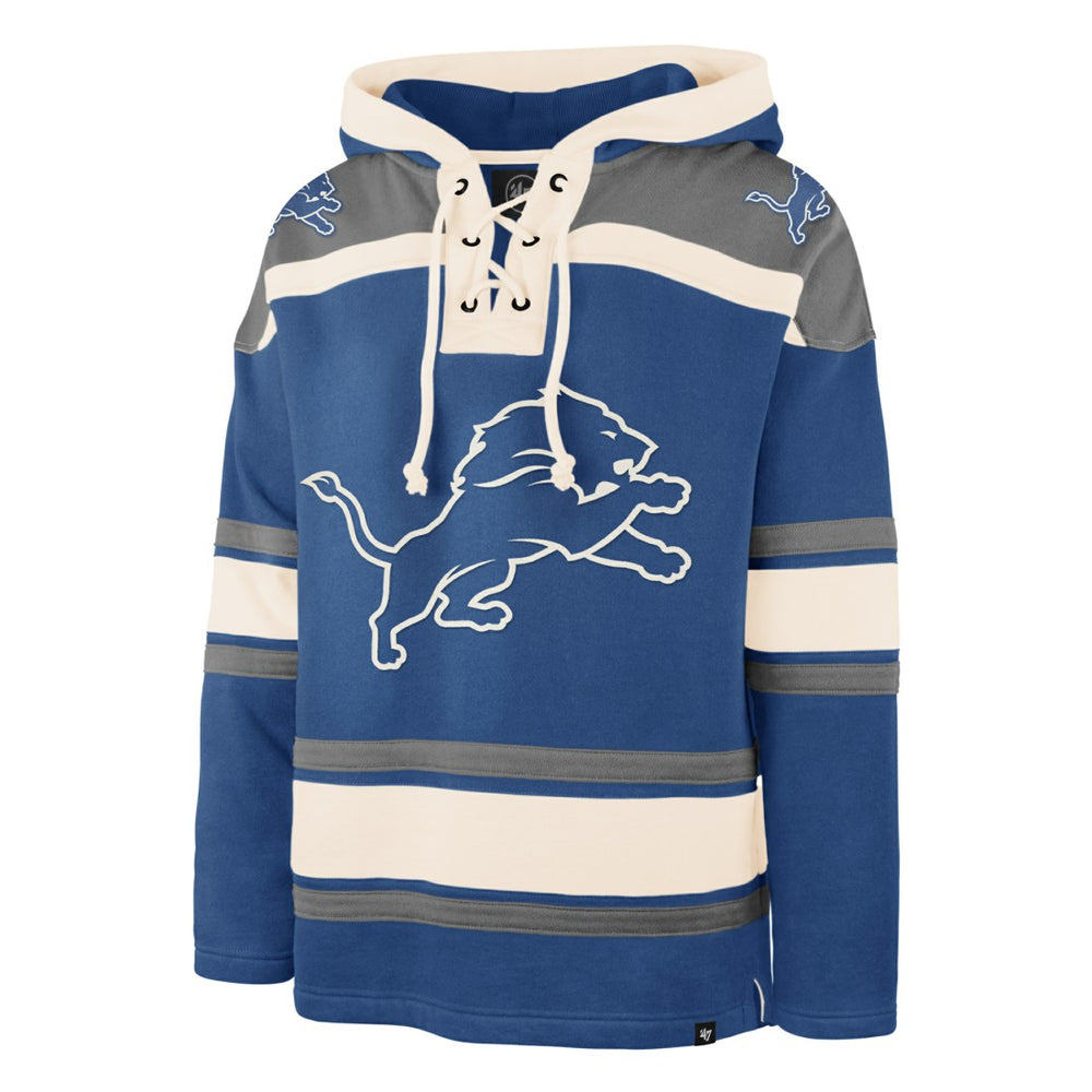47 brand Detroit Lions '47 Men's Superior Lacer Hoodie Blue