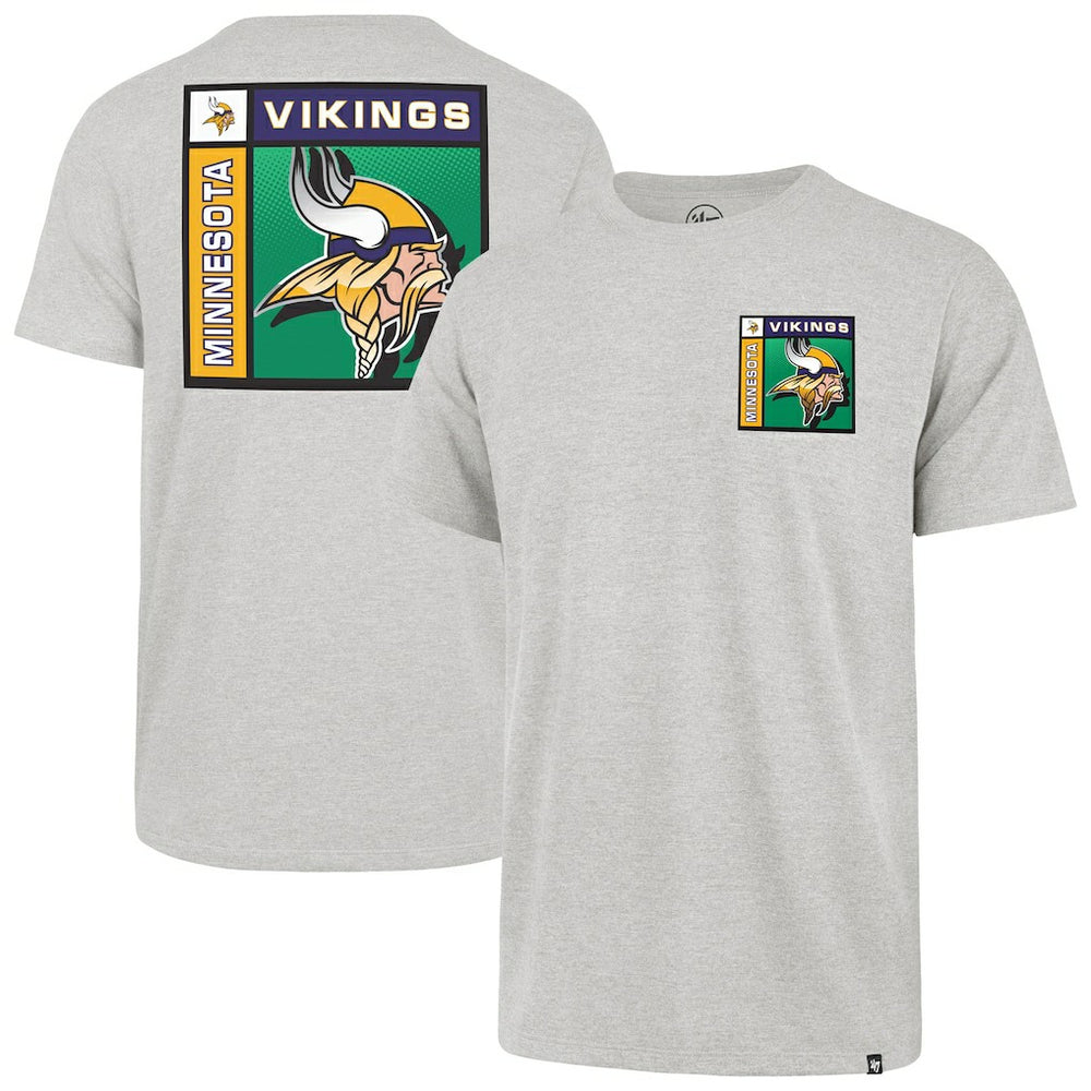 47 brand Minnesota Vikings '47 Chrome Plate Franklin T-Shirt Gray