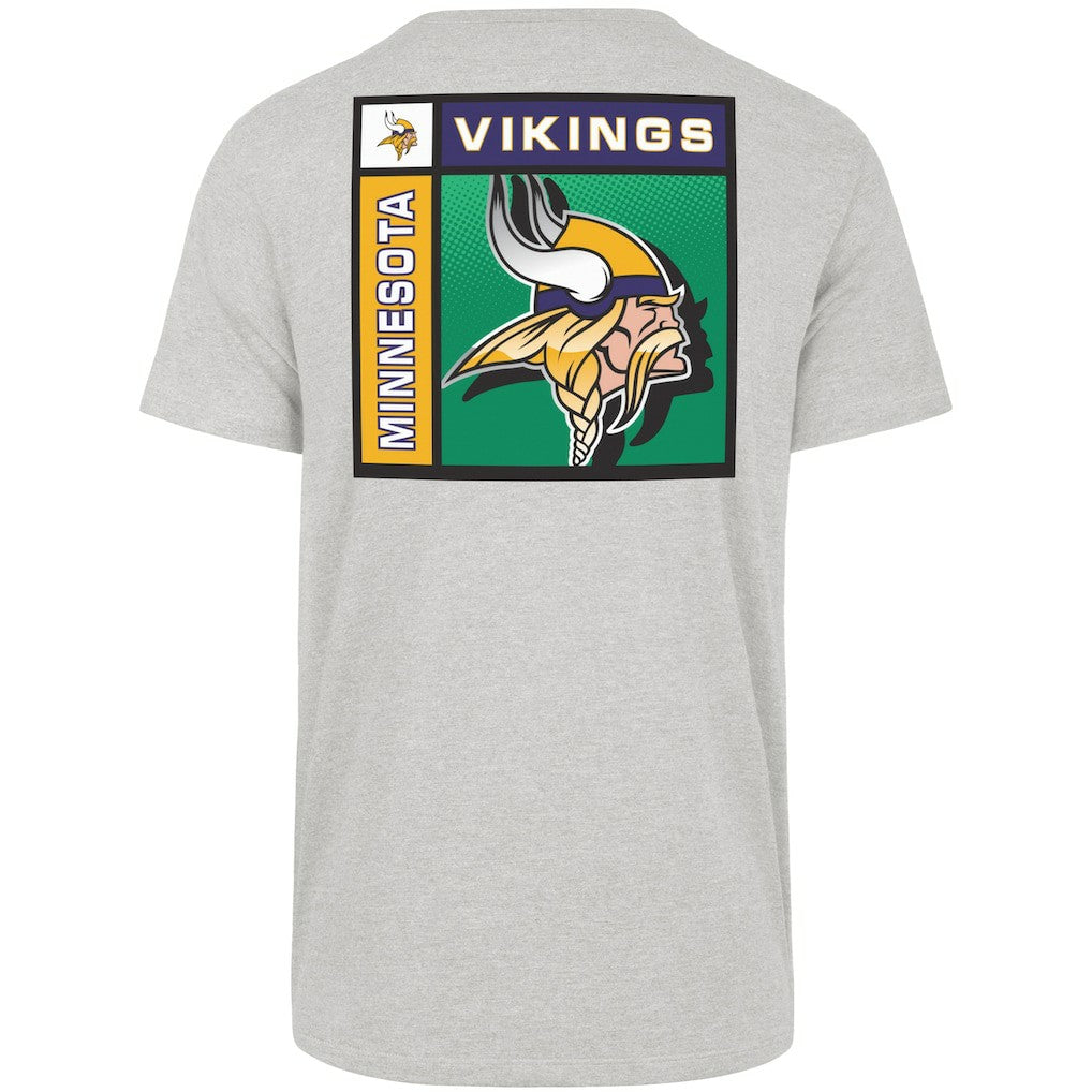 47 brand Minnesota Vikings '47 Chrome Plate Franklin T-Shirt Gray