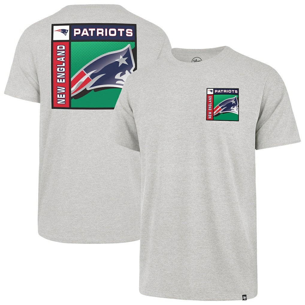 47 brand New England Patriots '47 Chrome Plate Franklin T-Shirt Gray