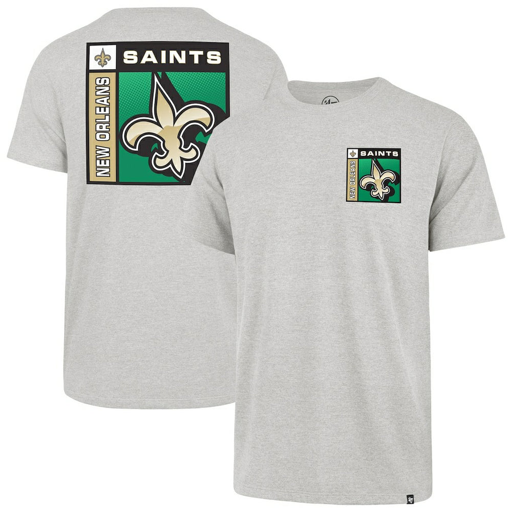 47 brand New Orleans Saints '47 Chrome Plate Franklin T-Shirt Gray