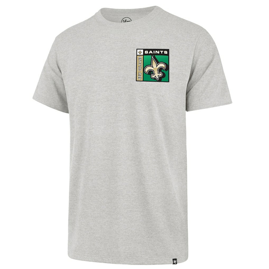 47 brand New Orleans Saints '47 Chrome Plate Franklin T-Shirt Gray