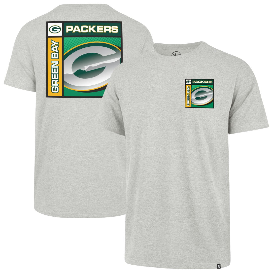 47 brand Green Bay Packers '47 Chrome Plate Franklin T-Shirt Gray