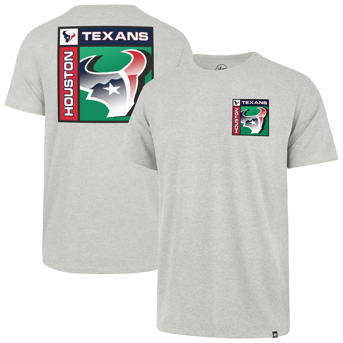 47 brand Houston Texans '47 Chrome Plate Franklin T-Shirt Gray