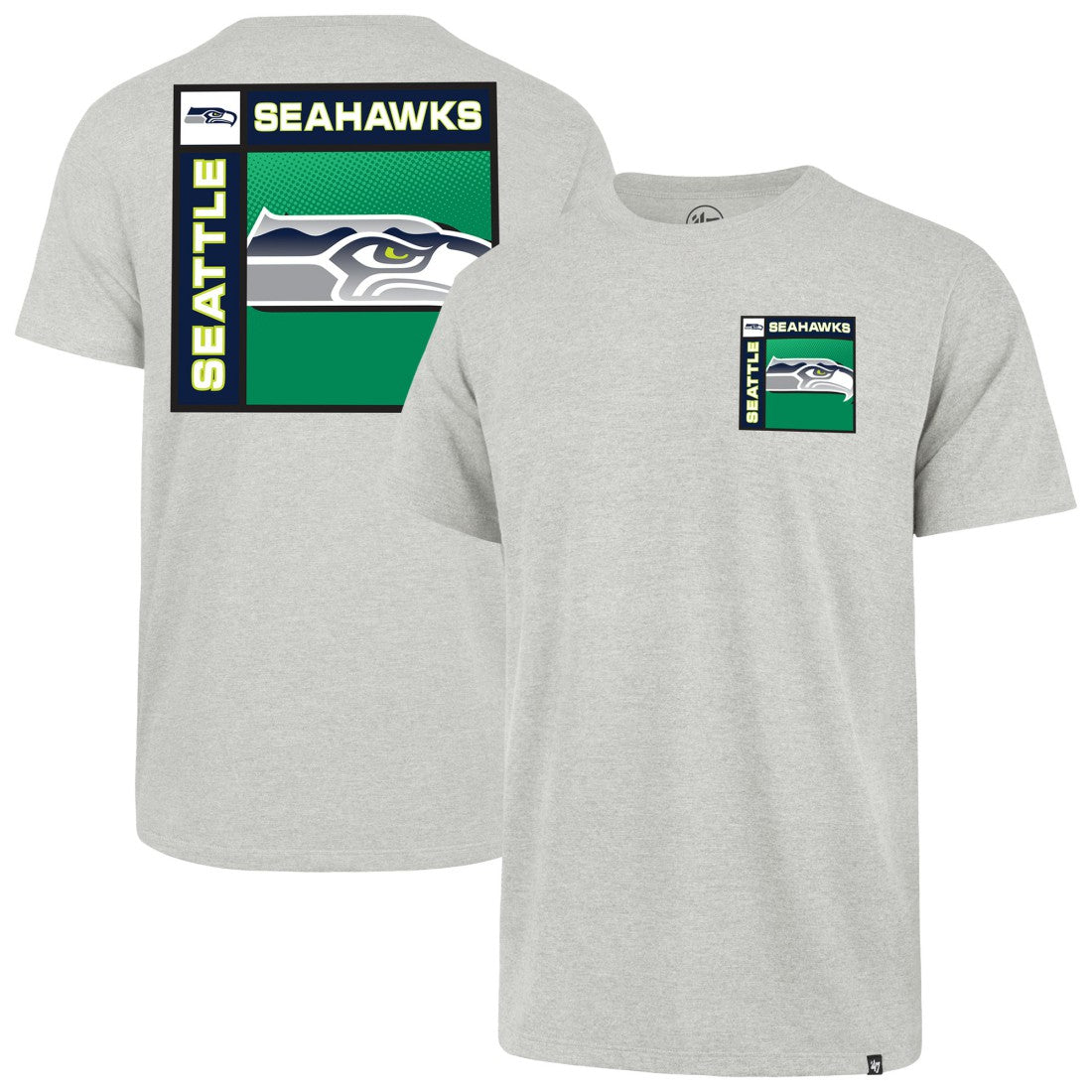 47 brand Seattle Seahawks '47 Chrome Plate Franklin T-Shirt Gray