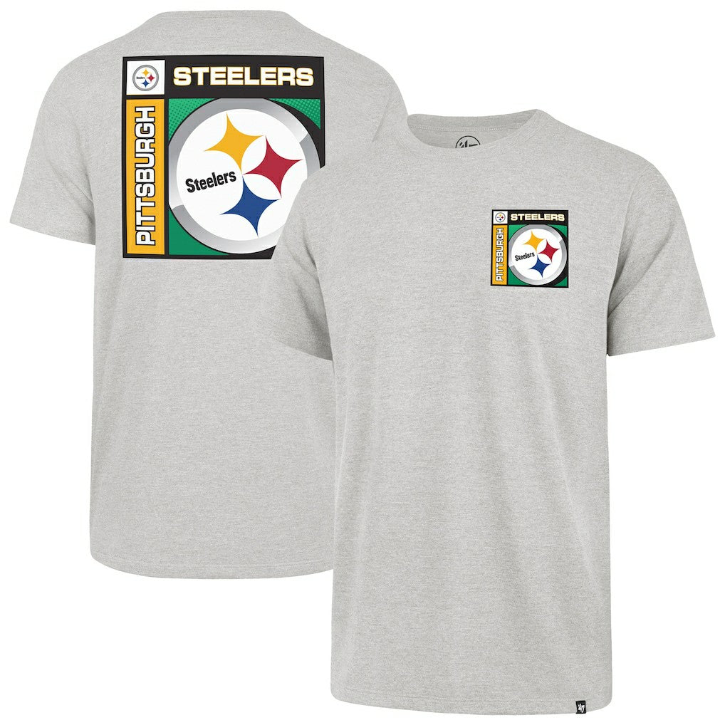 47 brand Pittsburgh Steelers '47 Chrome Plate Franklin T-Shirt Gray