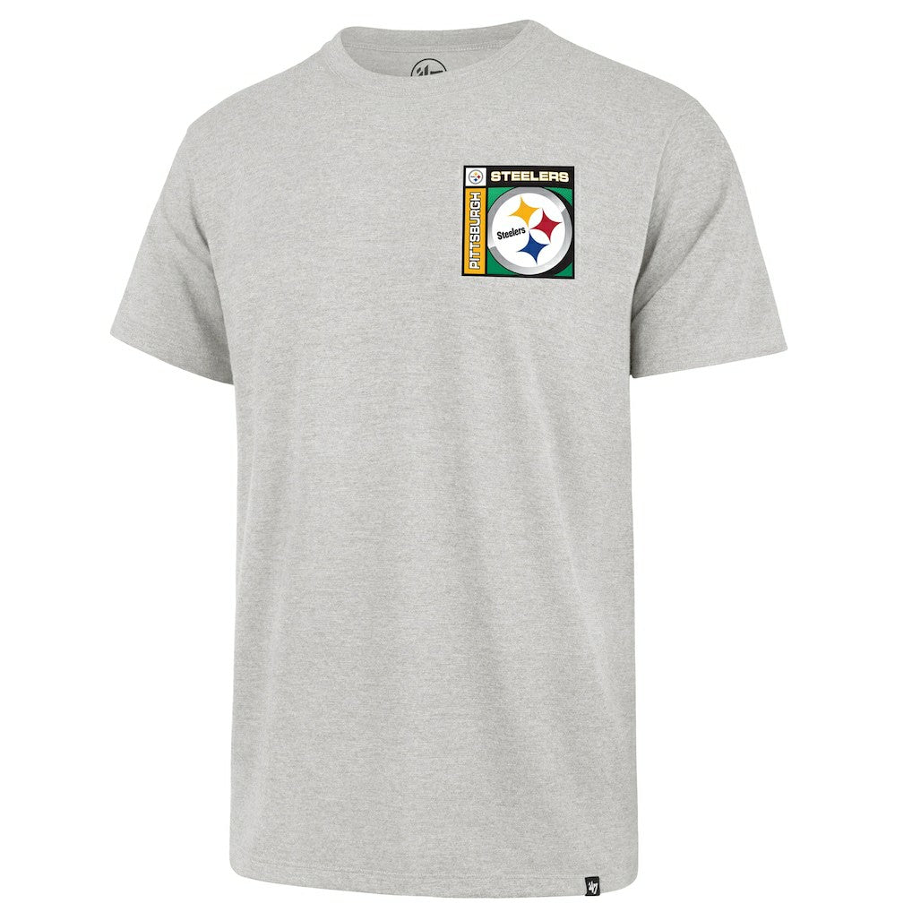 47 brand Pittsburgh Steelers '47 Chrome Plate Franklin T-Shirt Gray
