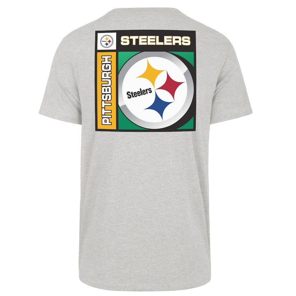 47 brand Pittsburgh Steelers '47 Chrome Plate Franklin T-Shirt Gray