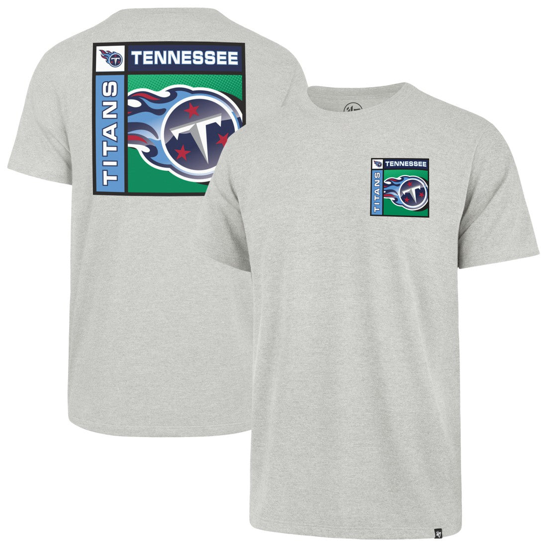 47 brand Tennessee Titans '47 Chrome Plate Franklin T-Shirt Gray