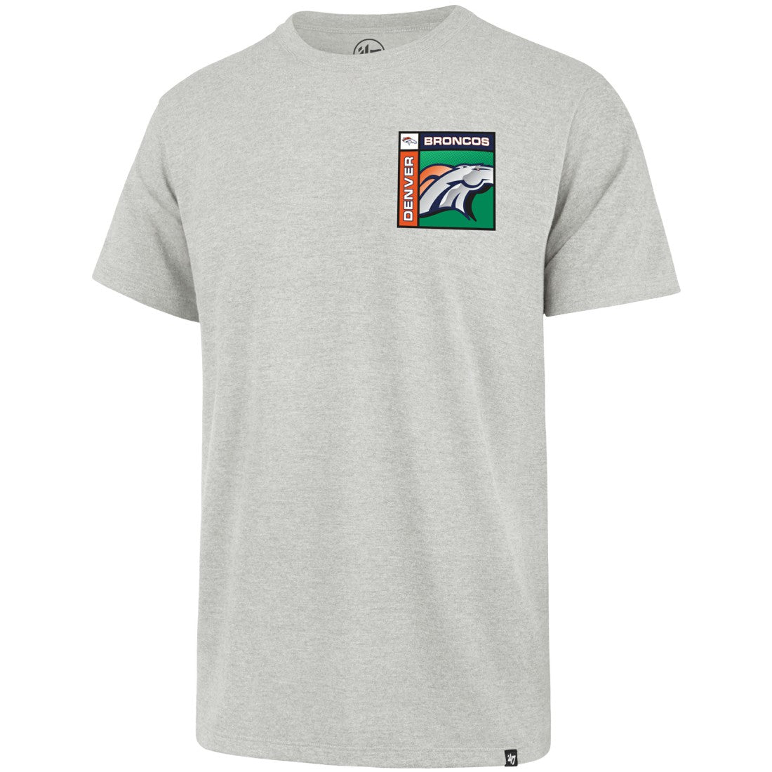 47 brand Denver Broncos '47 Chrome Plate Franklin T-Shirt Gray