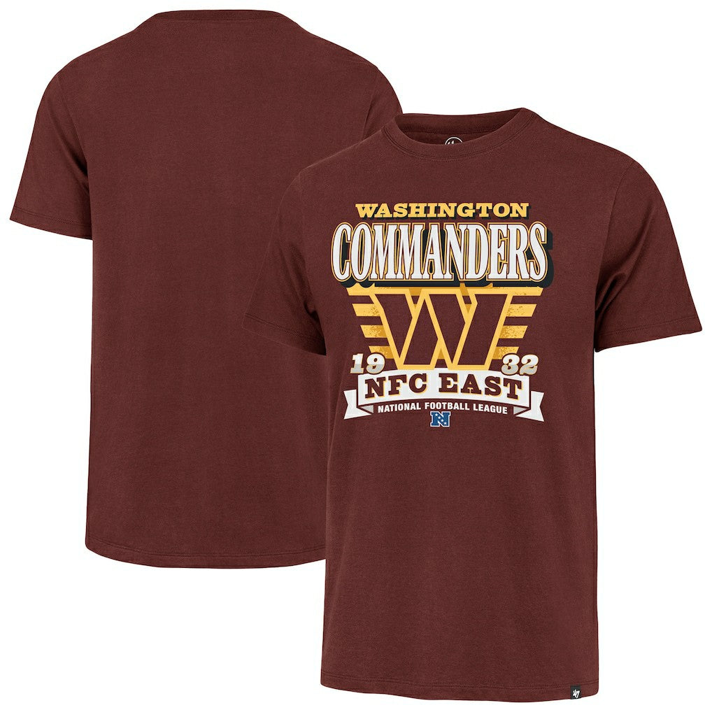 47 brand Washington Commanders '47 Stripe Splash Franklin T-Shirt Burgundy