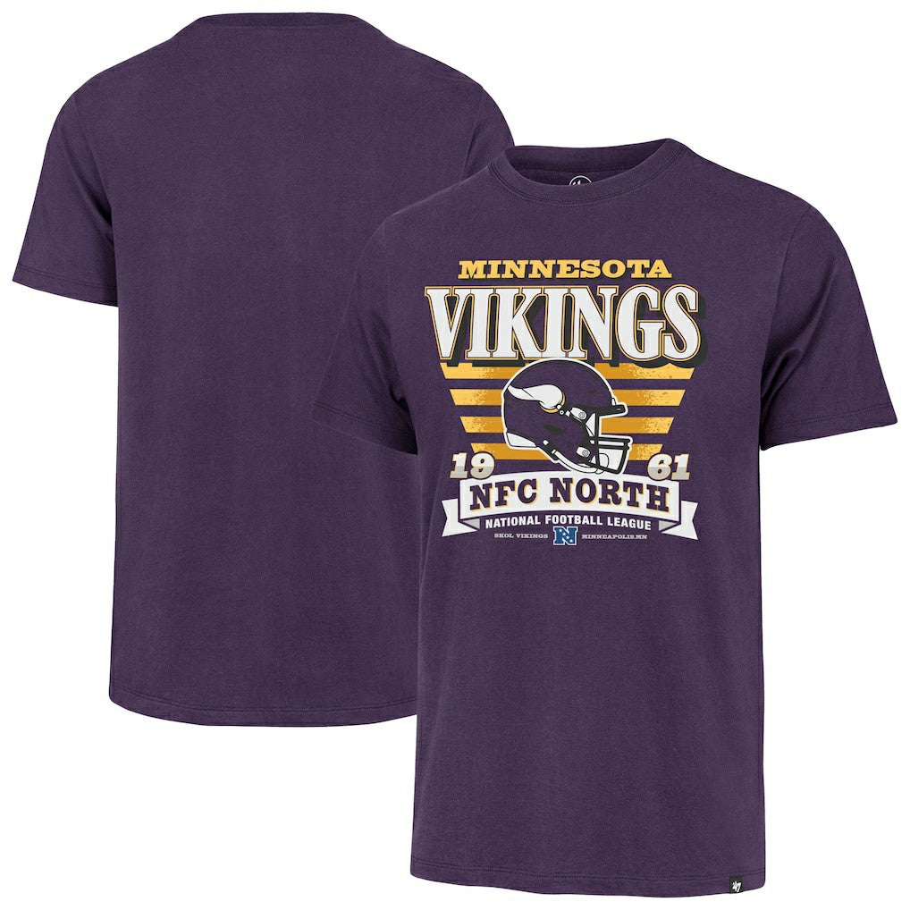 47 brand Minnesota Vikings '47 Stripe Splash Franklin T-Shirt Purple