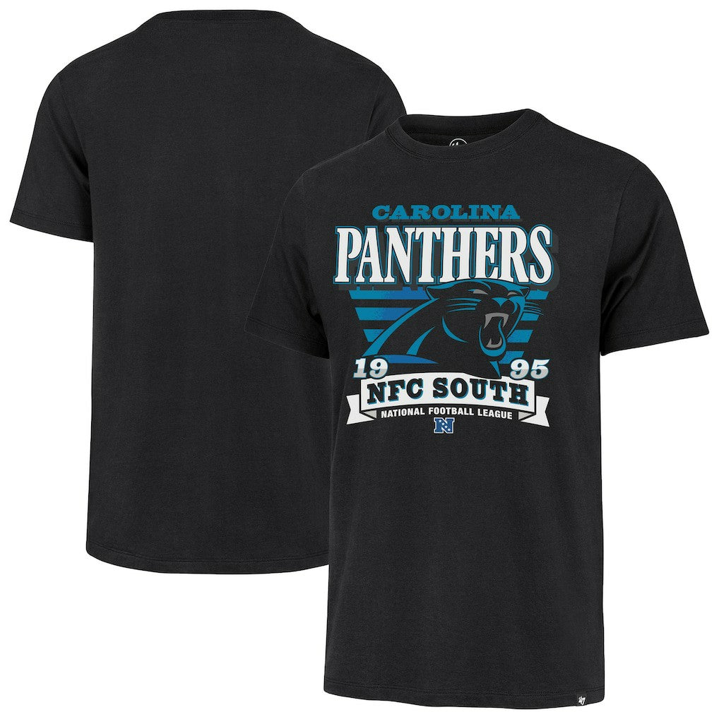 47 brand Carolina Panthers '47 Stripe Splash Franklin T-Shirt Black