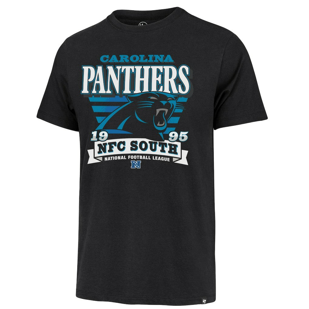 47 brand Carolina Panthers '47 Stripe Splash Franklin T-Shirt Black
