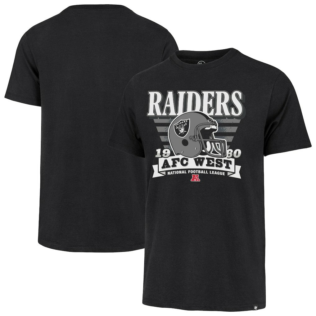 47 brand Las Vegas Raiders '47 Stripe Splash Franklin Throwback T-Shirt Black